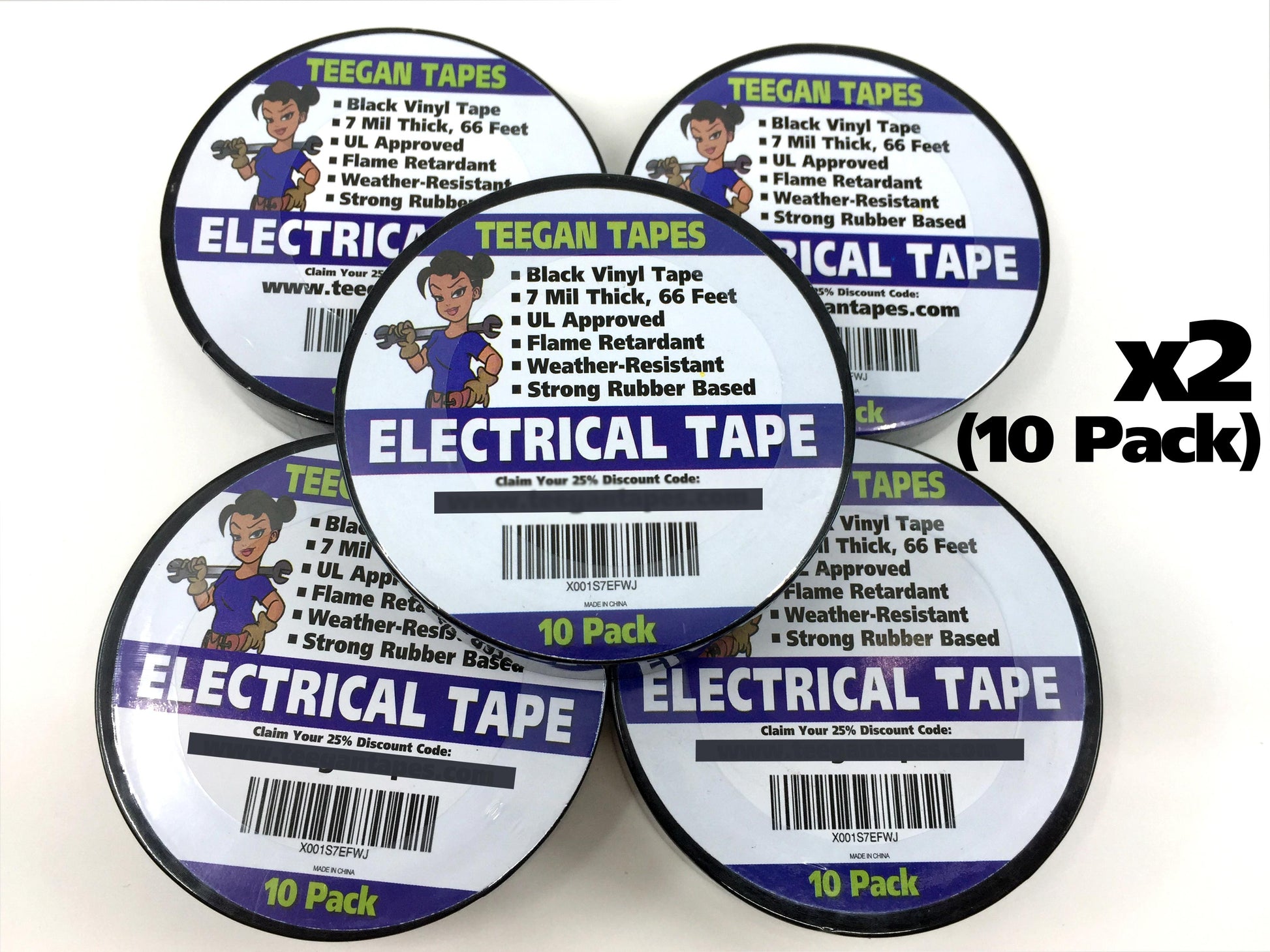 10-Pack Black Electrical Tape bundle – Teegan Tapes